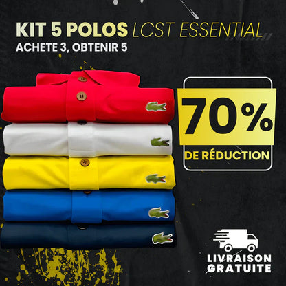 [ACHETER 3, OBTENIR 5] Kit 5 Polos LCT Essential – 50% DE RÉDUCTION