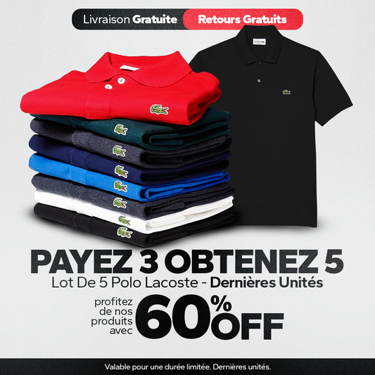 [PAYEZ 3 OBTENEZ 5] Lot De 5 Polo LCT -  DERNIÈRES UNITÉS