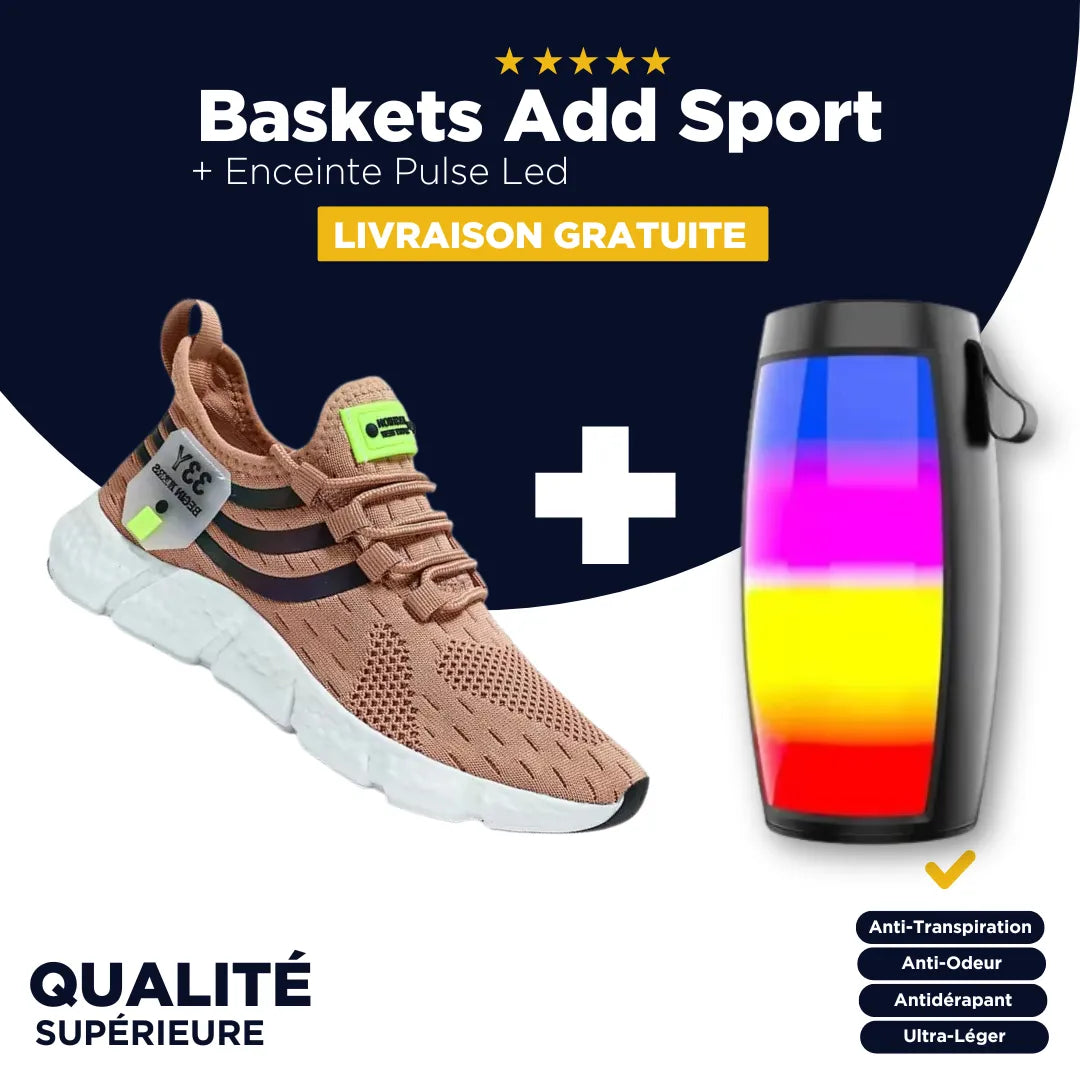 Baskets Add Sport + Enceinte Pulse Led