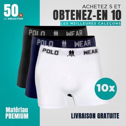 [ACHETEZ 5, OBTENEZ-EN 10] Ensemble de 10 caleçons Polo Wear