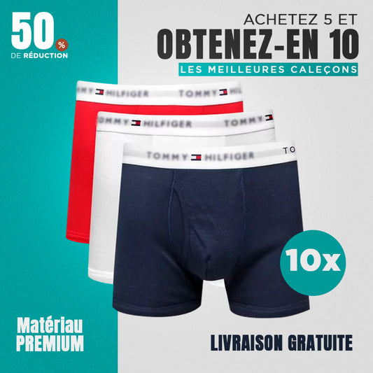 [ACHETEZ 5 OBTENEZ 10] Kit de 10 Boxers Tommy H.