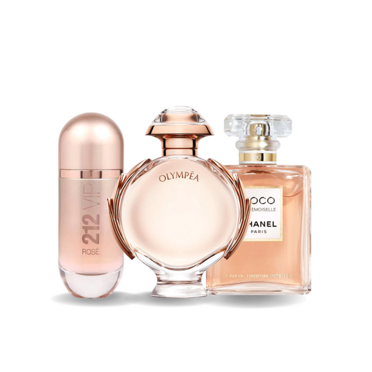 Kombi-Angebot 3 Parfüms - 212 VIP Rosé von Carolina Herrera | Olympéa von Paco Rabanne | Coco Mademoiselle von Chanel