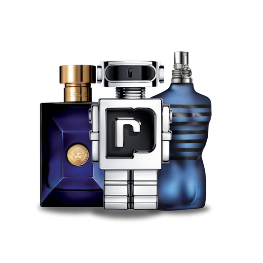 Kombi-Angebot 3 Parfüms - Dylan Blue von Versace | Phantom von Paco Rabanne | Ultra Male von Jean Paul Gaultier