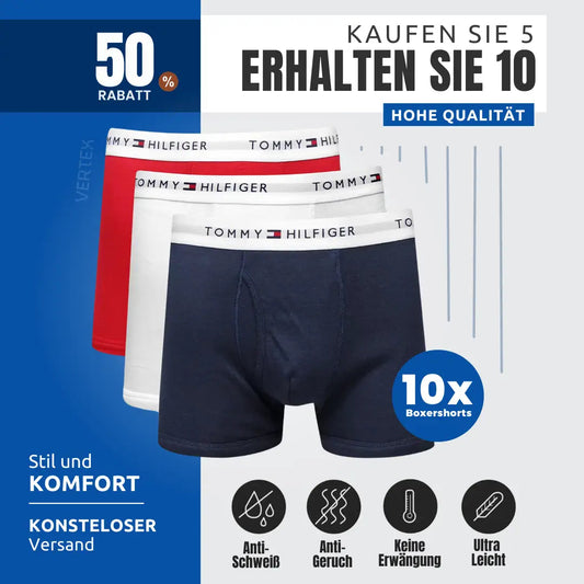 [KAUFEN SIE 5 UND ERHALTEN SIE 10] Set mit 10 Tommy H. Unterhosen